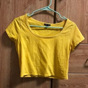 Cute yellow crop top